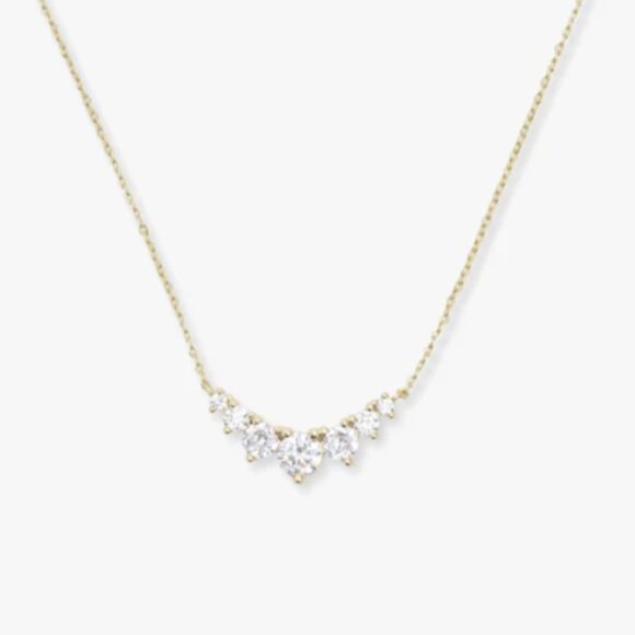 Melinda Maria Not Your Basic Multi Stone Pendant Necklace Gold - Picture 1 of 5